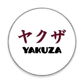 Yakuza (V) - Runder Kühlschrankmagnet - Weiß - Vorne