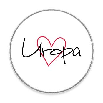 Uropa Herz Liebe Geschenk werdender Uropa - Runder Kühlschrankmagnet - Weiß - Vorne