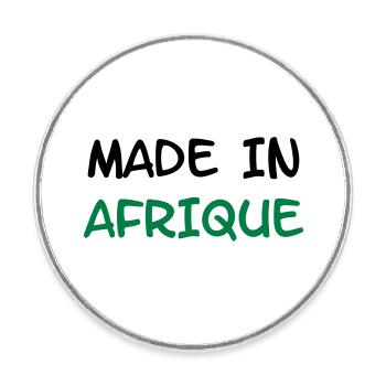 Made in AFRIQUE ! - Magnet rond - blanc - Devant