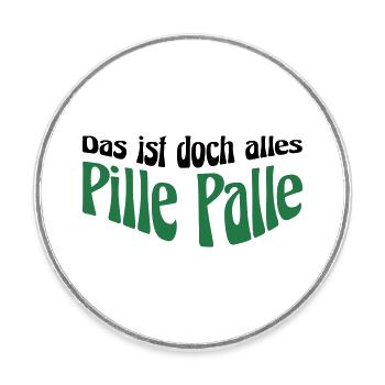 Pille Palle - Runder Kühlschrankmagnet - Weiß - Vorne