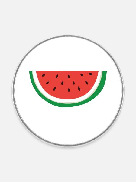 Wassermelone - Palästinensisches Symbol - Runder Kühlschrankmagnet - Weiß