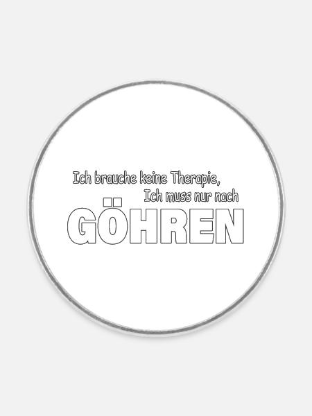 Therapie GÖHREN - Runder Kühlschrankmagnet - Weiß