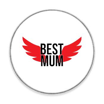 Meilleure Maman - Fête des Mères - Magnet rond - blanc - Devant