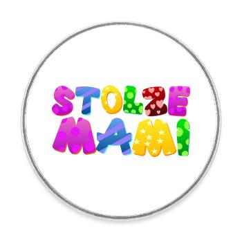 Baby Eltern Kind Geschenk Sprüche Geburt Mama Papa - Runder Kühlschrankmagnet - Weiß - Vorne
