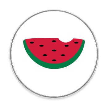 melon - Magnet rond - blanc - Devant