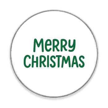 Merry Christmas Weihnachten - Runder Kühlschrankmagnet - Weiß - Vorne