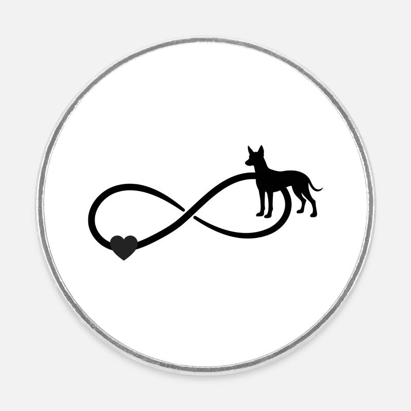 Xoloitzcuintle Infinity - Round  fridge magnet - white