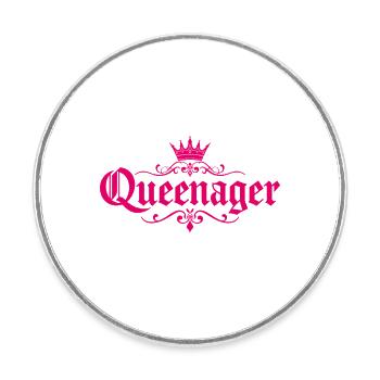 Queenager Krone für stolze junggebliebene Frauen - Magnet rond - blanc - Devant