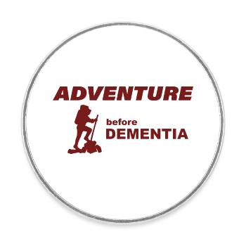 AVENTURE D’ESCALADE - Magnet rond - blanc - Devant