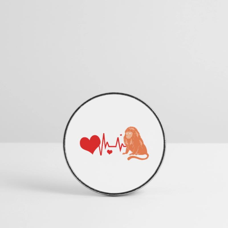 Tamarin Monkey Monkey Monkey Monkey Face Round  fridge magnet