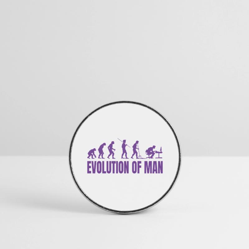 Programmierer Computerfreak Evolution Retro Runder Kühlschrankmagnet