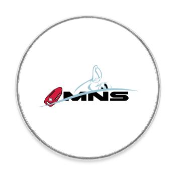 MNS maître-nageur sauveteur - Magnet rond - blanc - Devant