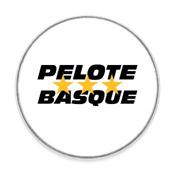 Pelote Basque - Magnet rond - blanc - Devant