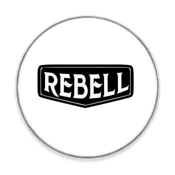 rebel dieb rowdy rebell bandit hustler gang crime - Round  fridge magnet - white - Front