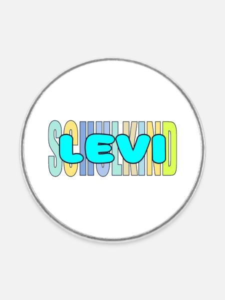 SCHULKIND JUNGENNAME LEVI - Runder Kühlschrankmagnet - Weiß