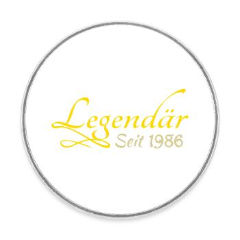 Né en 1986 - Magnet rond - blanc - Devant