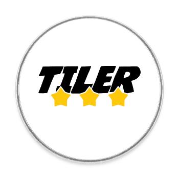 Fliesenleger – professioneller Fliesenleger-Präzisionshandel - Runder Kühlschrankmagnet - Weiß - Vorne