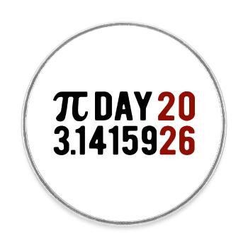 Pi Day 2026 avec le jeu des chiffres | Numéro de district 3.1415 - Magnet rond - blanc - Devant