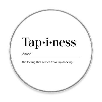 Tap Dance Shirt - Round  fridge magnet - white - Front