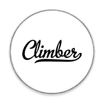 6061912 127796595 climber - Runder Kühlschrankmagnet - Weiß - Vorne