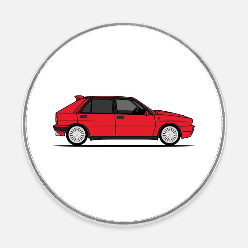 Delta Red - Magnet rond - blanc