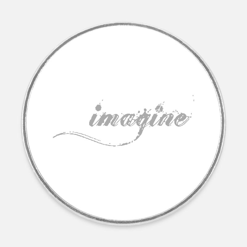 Imagine - Magnet rond - blanc