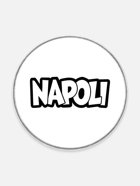 Napoli Schriftzug - Runder Kühlschrankmagnet - Weiß