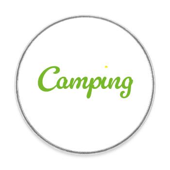 Camping Blume Camper Quotes Hobby Sommer Van Life - Runder Kühlschrankmagnet - Weiß - Vorne