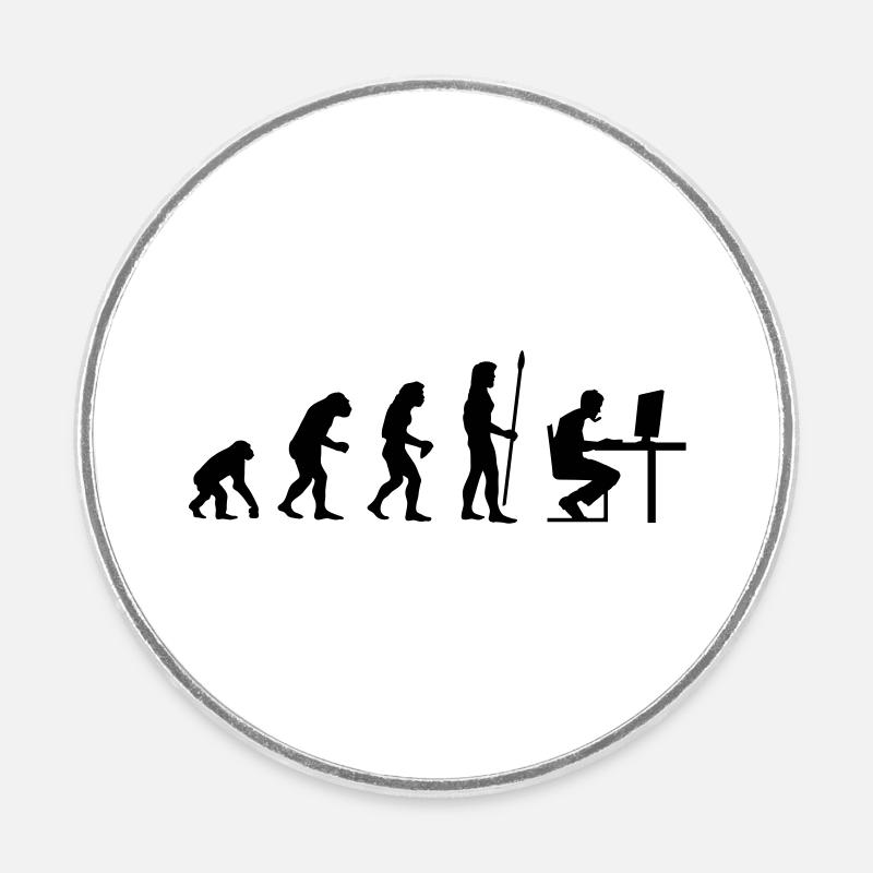 evolution_pc_gamer4 - Round  fridge magnet - white