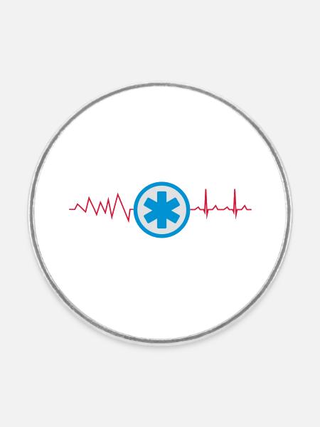 Rettungsdienst Uniform Symbol - Runder Kühlschrankmagnet - Weiß