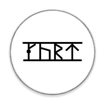 Kurt - Magnet rond - blanc - Devant