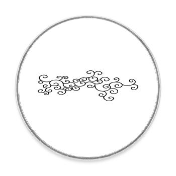 Bijoux d’ornement (Vectorgraphic) - Magnet rond - blanc - Devant