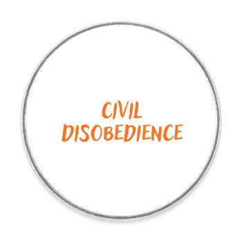 Civil disobedience - Round  fridge magnet - white - Front