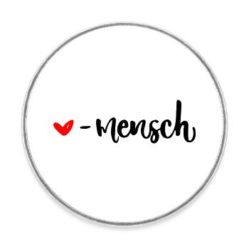 liebling mensch herz herzensmensch valentinstag - Runder Kühlschrankmagnet - Weiß - Vorne