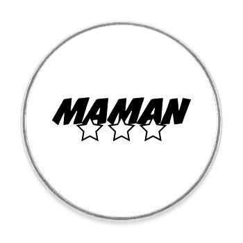 Maman d'Amour - Mother's Day - Round  fridge magnet - white - Front