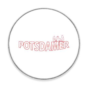 POTSDAMER - Runder Kühlschrankmagnet - Weiß - Vorne