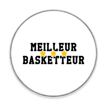 Bester Basketballspieler - Runder Kühlschrankmagnet - Weiß - Vorne