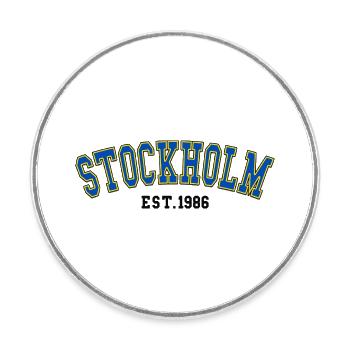Stockholm Fondée en 1986 - Magnet rond - blanc - Devant