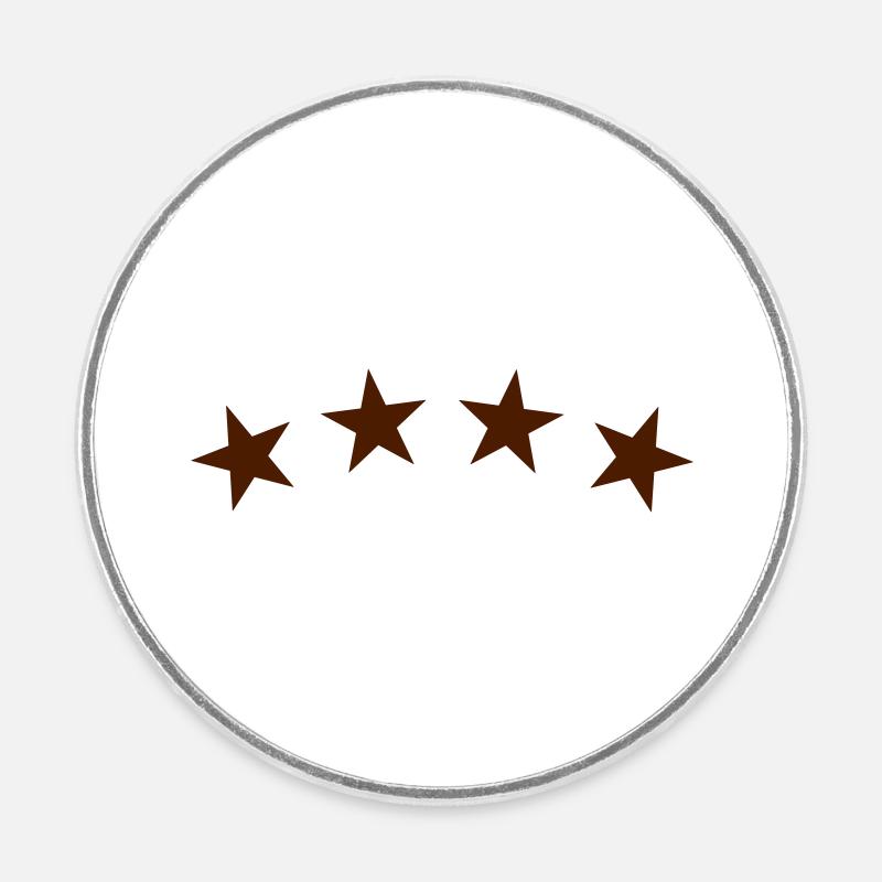 sterne - Round fridge magnet - white