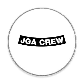 JGA Crew Element Bottom (MC-Rocker-Kutten-Design) - Runder Kühlschrankmagnet - Weiß - Vorne