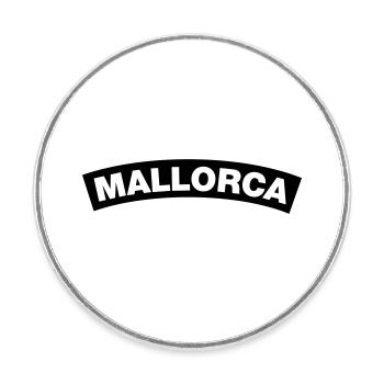Mallorca - Runder Kühlschrankmagnet - Weiß - Vorne