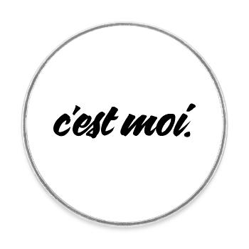 c’est moi - Magnet rond - blanc - Devant