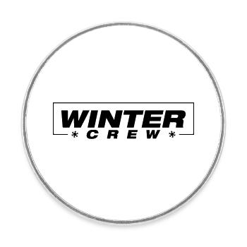 Winter Crew Winterlich - Runder Kühlschrankmagnet - Weiß - Vorne