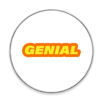 ingenious - Round  fridge magnet - white - Front