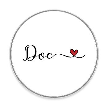Médecin - Magnet rond - blanc - Devant