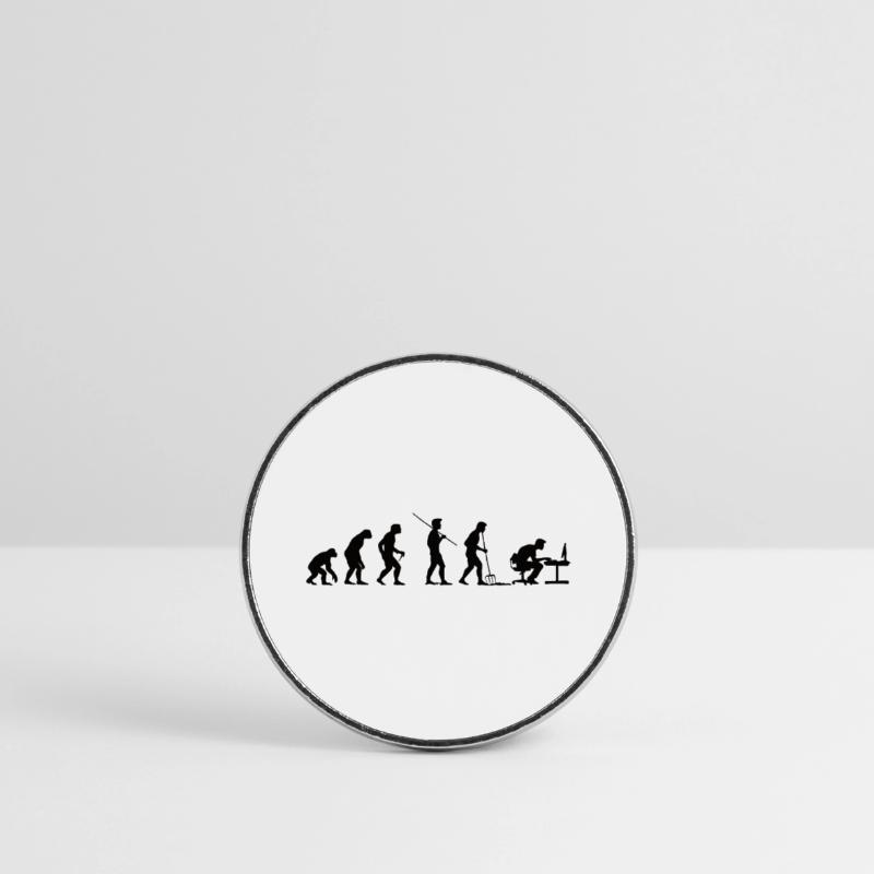 Programmer Evolution Computer Scientist Developer Round  fridge magnet