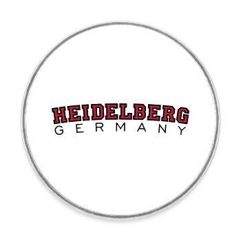 Heidelberg Germany Red/Black - Round  fridge magnet - white - Front