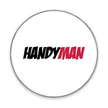Handyman - Magnet rond - blanc - Devant