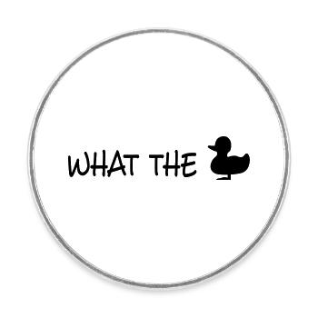 fuck - Round  fridge magnet - white - Front