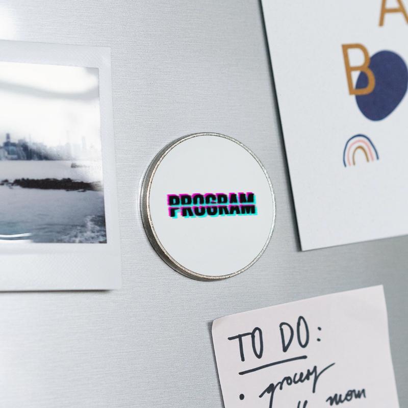 Round fridge magnet